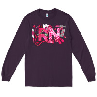 Plum rn breast cancer registered nurse Long Sleeve Tee - LillyAllenDesigns