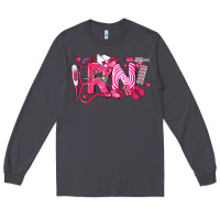 Smoke rn breast cancer registered nurse Long Sleeve Tee - LillyAllenDesigns