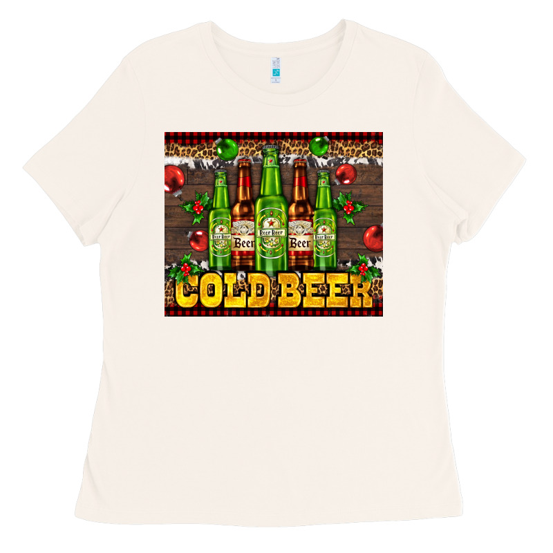 Cold Beer With Beer Bottles Ladies Tee by AdoDesignShop | Teevron
