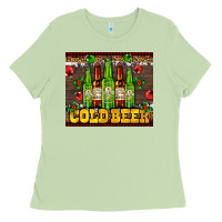 Matcha cold beer with beer bottles Ladies Tee - AdoDesignShop
