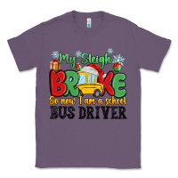 Lavender my sleigh broke so now i am a school bus driver Classic Tee - MaliasSmallBusiness
