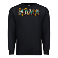Black mama sunflower leopard Premium Sweatshirt - OliviaCreatesArt