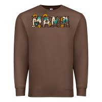 Chestnut mama sunflower leopard Premium Sweatshirt - OliviaCreatesArt