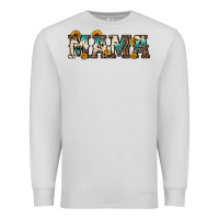 Dove Grey mama sunflower leopard Premium Sweatshirt - OliviaCreatesArt