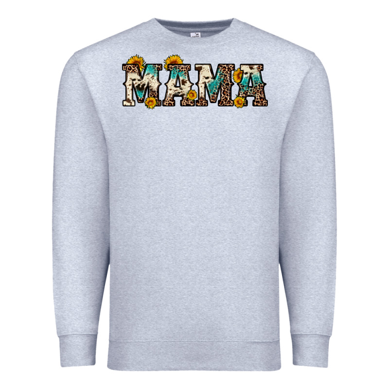 Mama Sunflower Leopard Premium Sweatshirt by OliviaCreatesArt | Teevron