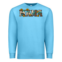 Ocean Blue mama sunflower leopard Premium Sweatshirt - OliviaCreatesArt