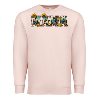 Pale Pink mama sunflower leopard Premium Sweatshirt - OliviaCreatesArt