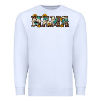 White mama sunflower leopard Premium Sweatshirt - OliviaCreatesArt