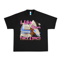 Black i like them thick and spicy Urban Heavy Tee - MaliasSmallBusiness