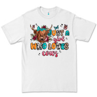 White just a girl who loves cows Premium Tee - JahusDesignShop