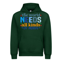 Forest Green The world needs all kinds of minds Urban Hoodie - CowhideDigitalArt