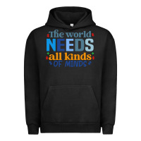 Pigment Black The world needs all kinds of minds Urban Hoodie - CowhideDigitalArt