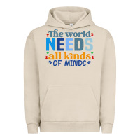 Pigment French Oak The world needs all kinds of minds Urban Hoodie - CowhideDigitalArt