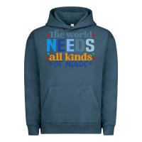 Pigment Midnight Navy The world needs all kinds of minds Urban Hoodie - CowhideDigitalArt