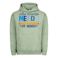 Pigment Oil Green The world needs all kinds of minds Urban Hoodie - CowhideDigitalArt