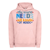 Pigment Salmon The world needs all kinds of minds Urban Hoodie - CowhideDigitalArt
