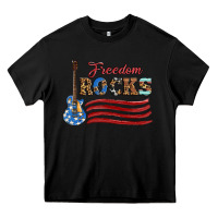 Black freedom rocks with guitar Heavy Core Tee - Artiststas