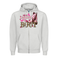 Dove Grey Give Cancer the boot Cancer Awareness Zipper Hoodie - HowdyJamesFarm