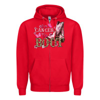 Red Give Cancer the boot Cancer Awareness Zipper Hoodie - HowdyJamesFarm