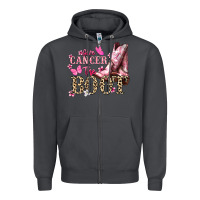 Smoke Give Cancer the boot Cancer Awareness Zipper Hoodie - HowdyJamesFarm