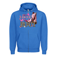 True Royal Give Cancer the boot Cancer Awareness Zipper Hoodie - HowdyJamesFarm