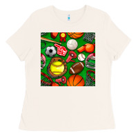 Bone physical education class seamless pattern Ladies Tee - BundleAndBundleShop