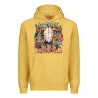 Antique Gold Last night we let the liquor talk Premium Hoodie - HowdyJamesFarm