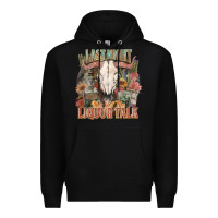 Black Last night we let the liquor talk Premium Hoodie - HowdyJamesFarm