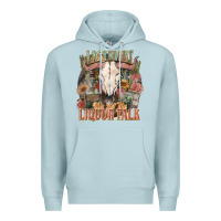 Blue Mist Last night we let the liquor talk Premium Hoodie - HowdyJamesFarm