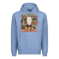 Colony Blue Last night we let the liquor talk Premium Hoodie - HowdyJamesFarm