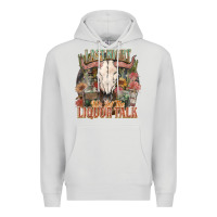 Dove Grey Last night we let the liquor talk Premium Hoodie - HowdyJamesFarm