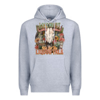 Heather Grey Last night we let the liquor talk Premium Hoodie - HowdyJamesFarm