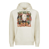 Oatmeal Heather Last night we let the liquor talk Premium Hoodie - HowdyJamesFarm