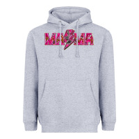Heather Grey Mama neon lightning bolt mother's day Heavyweight Hoodie - HowdyJamesFarm