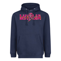 Navy Mama neon lightning bolt mother's day Heavyweight Hoodie - HowdyJamesFarm