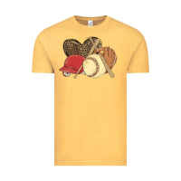Vintage Mustard softball Vintage Tee - MaliasSmallBusiness