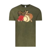 Vintage Olive softball Vintage Tee - MaliasSmallBusiness