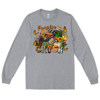 Heather Grey pumpkin crush truck Long Sleeve Tee - LillyAllenDesigns