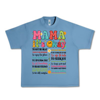 Pebble Blue mama its okay Urban Heavy Tee - JahusDesignShop