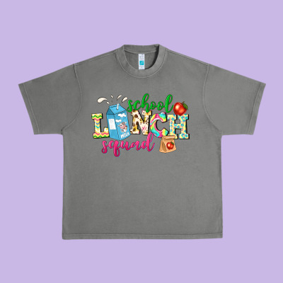 School Lunch Squad Urban Heavy Tee Designed By Nancycooperartshop