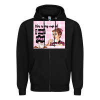 Black retro housewife Zipper Hoodie - TumblerDesignByShophia