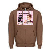Chestnut retro housewife Zipper Hoodie - TumblerDesignByShophia