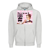 Dove Grey retro housewife Zipper Hoodie - TumblerDesignByShophia