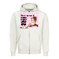 Oatmeal Heather retro housewife Zipper Hoodie - TumblerDesignByShophia