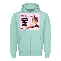 Seafoam retro housewife Zipper Hoodie - TumblerDesignByShophia
