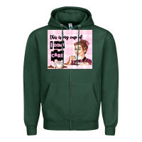 Sports Green retro housewife Zipper Hoodie - TumblerDesignByShophia