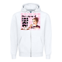 White retro housewife Zipper Hoodie - TumblerDesignByShophia