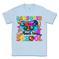 Dusty Blue game over back to school Classic Tee - NancyCooperArtShop