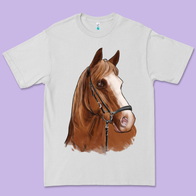 Horse Portrait Premium Tee Designed By Artiststas