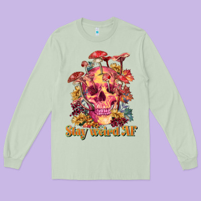 Stay Weird Af Long Sleeve Tee Designed By Ranaportraitstore